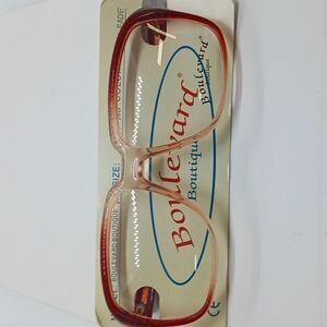 NWT women's BOULEVARD BOUTIQUE EYEGLASS FRAMES 1025 BROWN FADE